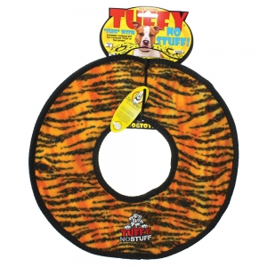 Tuffy MEGA NO STUFF RING Tiger 35.5x2.5cm - Tuff Scale 10 (4 Squeakers)