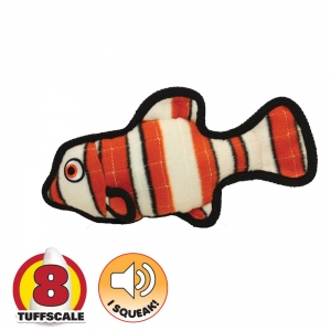 Tuffy SEA CREATURES FISH ORANGE 30.5x15x14cm - Tuff Scale 8 (1 Squeaker)