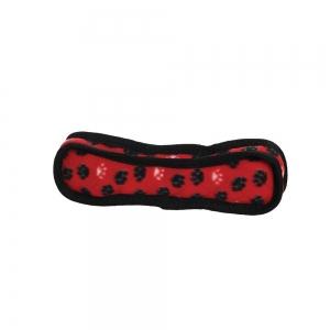 Tuffy ULTIMATES BONE Red Paws 30x10x5cm - Tuff Scale 9 (3 Squeakers)