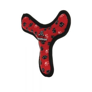 Tuffy ULTIMATES BOOMERANG Red Paws 28x28x2.5cm - Tuff Scale 8 (3 Squeakers)