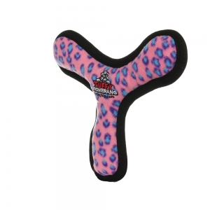 Tuffy ULTIMATES BOOMERANG Pink Leopard 28x28x2.5cm - Tuff Scale 8 (3 Squeakers)