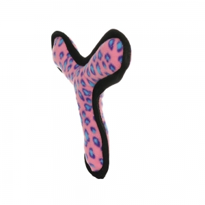 Tuffy ULTIMATES BOOMERANG Pink Leopard 28x28x2.5cm - Tuff Scale 8 (3 Squeakers)
