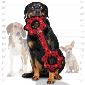 Tuffy ULTIMATES TUG-O-GEAR Red Paws 55x17x5cm - Tuff Scale 9 (6 Squeakers)