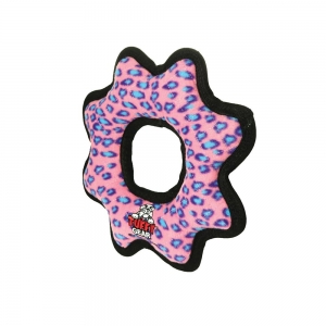 Tuffy ULTIMATES GEAR RING Pink Leopard 30.5x3.5cm - Tuff Scale 9 (4 Squeakers)