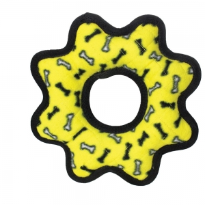 Tuffy ULTIMATES GEAR RING Yellow Bones 30.5x3.5cm - Tuff Scale 9 (4 Squeakers)