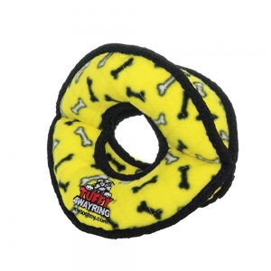 Tuffy ULTIMATES 4-WAY RING Yellow Bones 24x17.5x12.5cm - T Scale 9 (4 Squeakers)