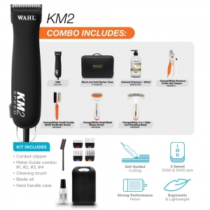 WAHL KM-2 TWO SPEED CLIPPER Black - GROOMING PROMO